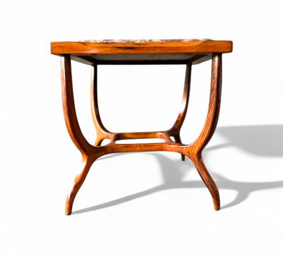 Giuseppe Scapinelli Brazilian Modern Side Table in Caviuna Marble Giuseppe Scapinelli 1950s