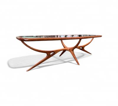 Giuseppe Scapinelli Coffee Table in Caviuna wood Glass Giuseppe Scapinelli 1950s Lot 770