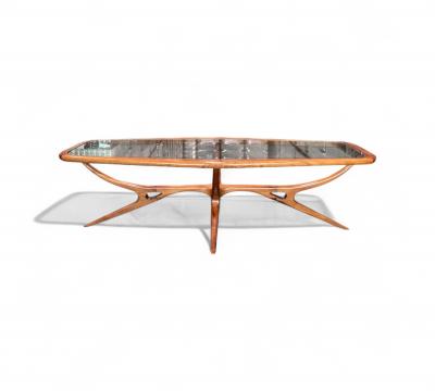 Giuseppe Scapinelli Coffee Table in Caviuna wood Glass Giuseppe Scapinelli 1950s Lot 770