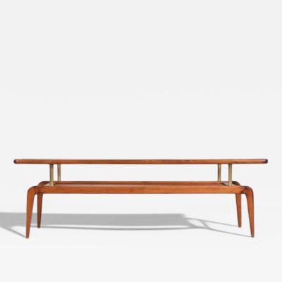 Giuseppe Scapinelli Coffee Table in Caviuna wood Glass Giuseppe Scapinelli 1950s Lot 820
