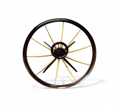 Giuseppe Scapinelli Coffee Table with Flower Vase in Two Woods Giuseppe Scapinelli 1950s