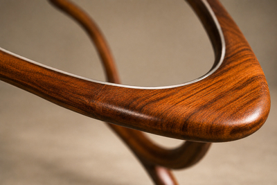 Giuseppe Scapinelli Egg Coffee Table in Caviuna Wood Glass by Giuseppe Scapinelli Brazil