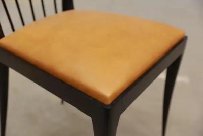 Giuseppe Scapinelli Eight Dining Chair Set in Hardwood beige leather Giuseppe Scapinelli Brazil