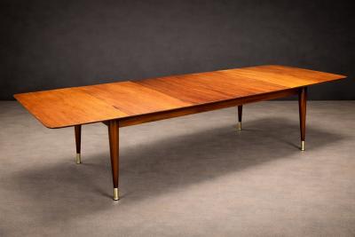 Giuseppe Scapinelli Extendable Brazilian Modern Dining Table in Cavi na Wood by Giuseppe Scapinelli