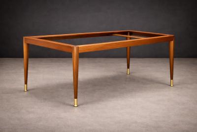 Giuseppe Scapinelli Extendable Brazilian Modern Dining Table in Cavi na Wood by Giuseppe Scapinelli