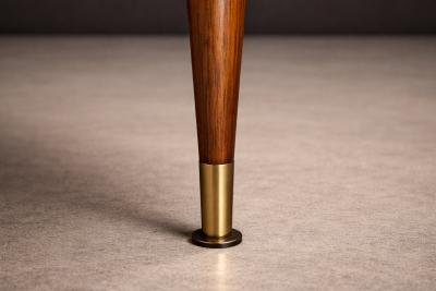 Giuseppe Scapinelli Extendable Brazilian Modern Dining Table in Cavi na Wood by Giuseppe Scapinelli