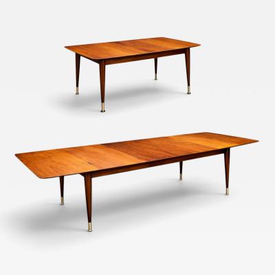 Giuseppe Scapinelli Extendable Brazilian Modern Dining Table in Cavi na Wood by Giuseppe Scapinelli