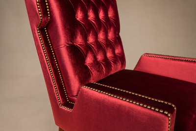 Giuseppe Scapinelli Giuseppe Scapinelli Armchair in Hardwood Ruby Cotton Velvet Brazil Lot 313C