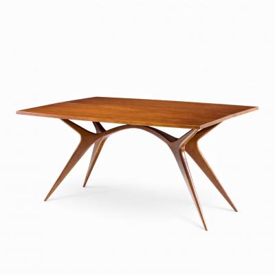 Giuseppe Scapinelli Giuseppe Scapinelli Mid Century Brazilian Walnut Console Flip Top Dining Table