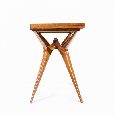 Giuseppe Scapinelli Giuseppe Scapinelli Mid Century Brazilian Walnut Console Flip Top Dining Table