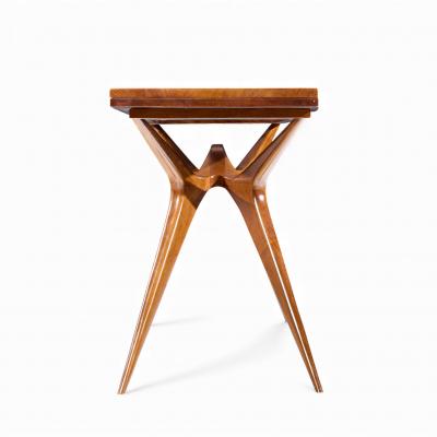 Giuseppe Scapinelli Giuseppe Scapinelli Mid Century Brazilian Walnut Console Flip Top Dining Table