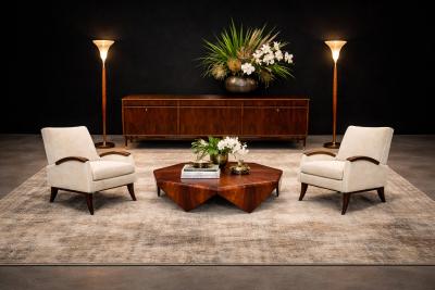 Giuseppe Scapinelli Giuseppe Scapinelli Rosewood Credenza with Brass Sabots Brazil 1950s