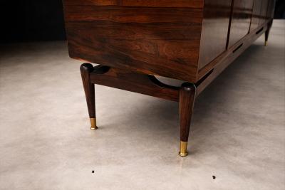 Giuseppe Scapinelli Giuseppe Scapinelli Rosewood Credenza with Brass Sabots Brazil 1950s