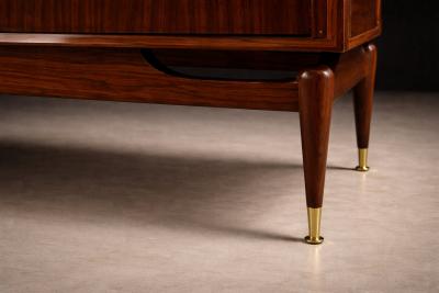 Giuseppe Scapinelli Giuseppe Scapinelli Rosewood Credenza with Brass Sabots Brazil 1950s