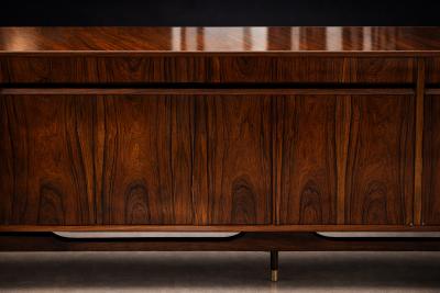 Giuseppe Scapinelli Giuseppe Scapinelli Rosewood Credenza with Brass Sabots Brazil 1950s