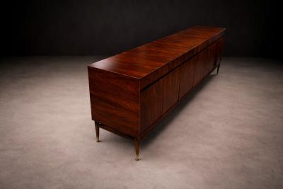 Giuseppe Scapinelli Giuseppe Scapinelli Rosewood Credenza with Brass Sabots Brazil 1950s