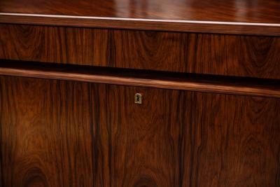 Giuseppe Scapinelli Giuseppe Scapinelli Rosewood Credenza with Brass Sabots Brazil 1950s