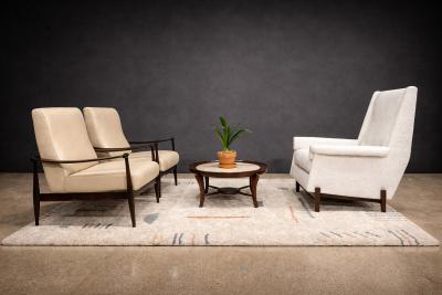 Giuseppe Scapinelli Maracan Coffee Table in Rosewood Travertine Giuseppe Scapinelli 1950s