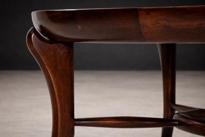 Giuseppe Scapinelli Maracan Coffee Table in Rosewood Travertine Giuseppe Scapinelli 1950s