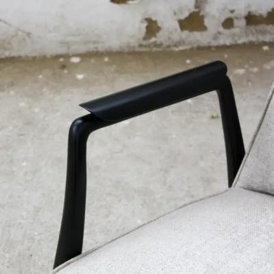 Giuseppe Scapinelli Mid Century Modern Armchair in Hardwood Grey Fabric Scapinelli 1950 s Brazil