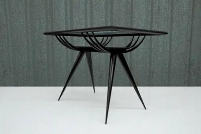 Giuseppe Scapinelli Mid Century Modern Coffee Table in Hardwood Glass Giuseppe Scapinelli Brazil