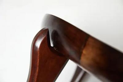 Giuseppe Scapinelli Mid Century Modern Coffee Table in Hardwood Travertine Giuseppe Scapinelli 1954