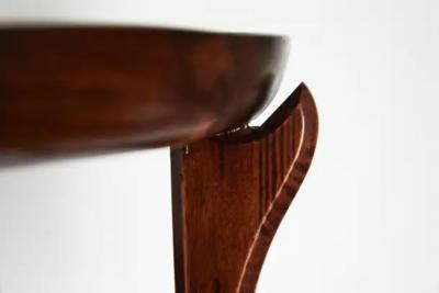 Giuseppe Scapinelli Mid Century Modern Coffee Table in Hardwood Travertine Giuseppe Scapinelli 1954