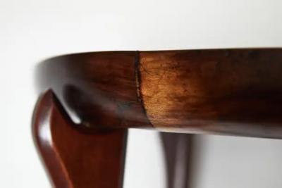 Giuseppe Scapinelli Mid Century Modern Coffee Table in Hardwood Travertine Giuseppe Scapinelli 1954