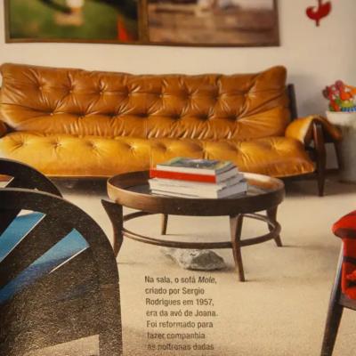 Giuseppe Scapinelli Mid Century Modern Coffee Table in Hardwood Travertine Giuseppe Scapinelli 1954