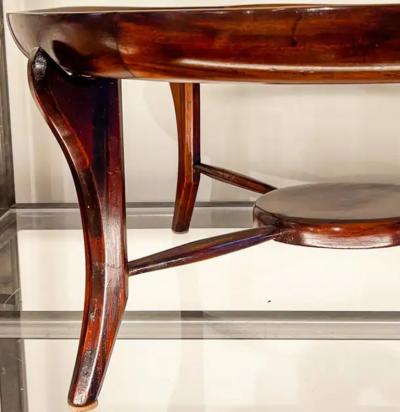 Giuseppe Scapinelli Mid Century Modern Coffee Table in Hardwood Travertine Giuseppe Scapinelli 1954