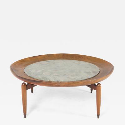 Giuseppe Scapinelli Mid Century Modern Marble Top Center Table by Giuseppe Scapinelli Brazil 1950s