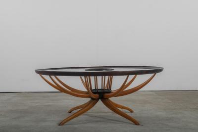 Giuseppe Scapinelli Mid Century Modern Round Center table by Giuseppe Scapinelli Brazil 1960s