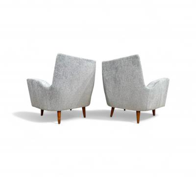 Giuseppe Scapinelli Pair of Armchairs in Hardwood Chenille Giuseppe Scapinelli 1950s Lot 344A