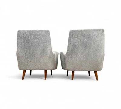 Giuseppe Scapinelli Pair of Armchairs in Hardwood Chenille Giuseppe Scapinelli 1950s Lot 344A