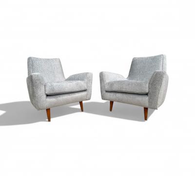 Giuseppe Scapinelli Pair of Armchairs in Hardwood Chenille Giuseppe Scapinelli 1950s Lot 344A