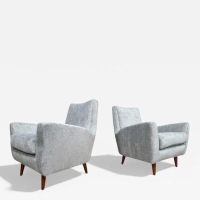 Giuseppe Scapinelli Pair of Armchairs in Hardwood Chenille Giuseppe Scapinelli 1950s Lot 344A