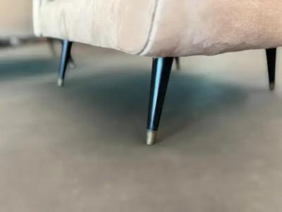 Giuseppe Scapinelli Pair of Armchairs in Hardwood Suede by Giuseppe Scapinelli c 1950s