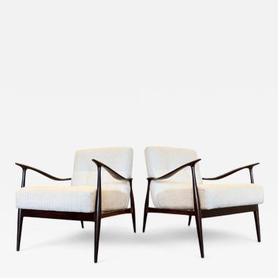 Giuseppe Scapinelli Pair of Armchairs in Rosewood and fabric Giuseppe Scapinelli 1950s Lot 626A