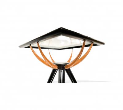 Giuseppe Scapinelli Pair of Side Tables in Hardwood Glass Giuseppe Scapinelli 1950s Lot 441