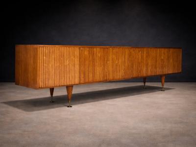 Giuseppe Scapinelli Reeded Credenza in Cavi na Wood by Giuseppe Scapinelli Brazil 1950s Lot 627A