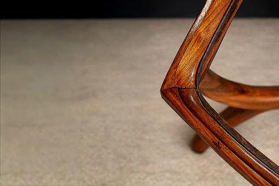 Giuseppe Scapinelli Sculptural Coffee Table in Brazilian Cavi na wood by Giuseppe Scapinelli Brazil