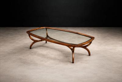 Giuseppe Scapinelli Sculptural Coffee Table in Brazilian Cavi na wood by Giuseppe Scapinelli Brazil