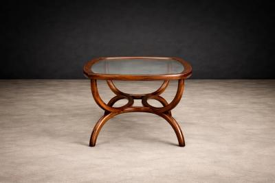 Giuseppe Scapinelli Sculptural Coffee Table in Brazilian Cavi na wood by Giuseppe Scapinelli Brazil