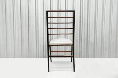 Giuseppe Scapinelli Set Six Dining Chairs in Hardwood Fabric Giuseppe Scapinelli Brazil 1950s