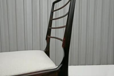 Giuseppe Scapinelli Set Six Dining Chairs in Hardwood Fabric Giuseppe Scapinelli Brazil 1950s