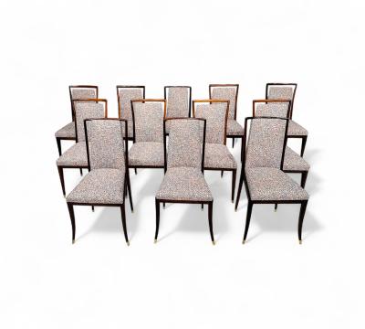 Giuseppe Scapinelli Set of 12 Dining Chairs in Rosewood Fabric Giuseppe Scapinelli Lot 352 366A