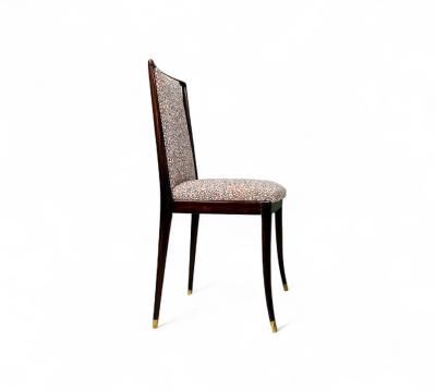 Giuseppe Scapinelli Set of 4 Dining Chairs in Rosewood Fabric Giuseppe Scapinelli Lot 352A