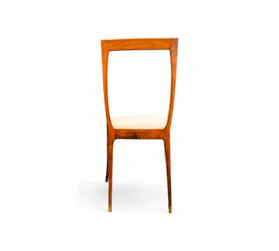 Giuseppe Scapinelli Set of 6 Dining Chairs in Caviuna Fabric Giuseppe Scapinelli 1950s