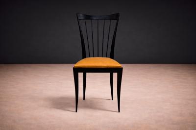 Giuseppe Scapinelli Set of 8 Dining Chairs in Hardwood Leather Giuseppe Scapinelli 1950s