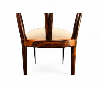 Giuseppe Scapinelli Set of 8 Dining Chairs in Rosewood Boucle Giuseppe Scapinelli 1950s